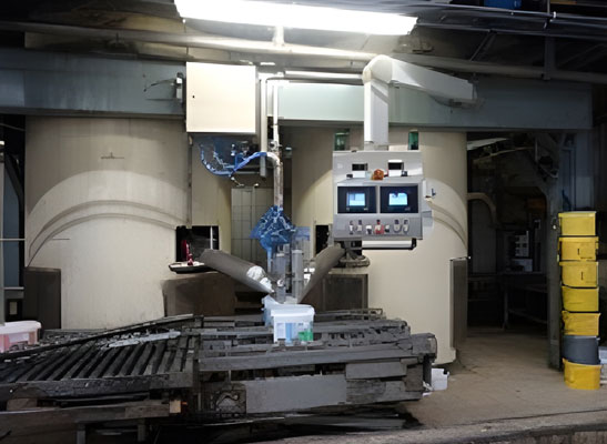 Control of total flow of goods Weighing fish precisely